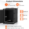 91 Qt insulated food pan carrier in black with 12 shelf dividers, ideal for keeping meals fresh during outdoor.