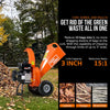 Super Handy GCAO006 Mini Wood Chipper Shredder Mulcher 3" Max Capacity with 7HP 212cc Engine New Canada Only