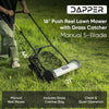 Dapper Supply Push Reel Lawn Mower 16" with Grass Catcher New