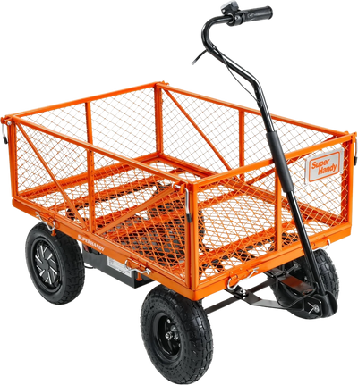 Super Handy GUO108 Electric Garden Cart Convertible Flatbed Utility Wagon 440 Lbs Load Capacity 5.7 Cu Ft New