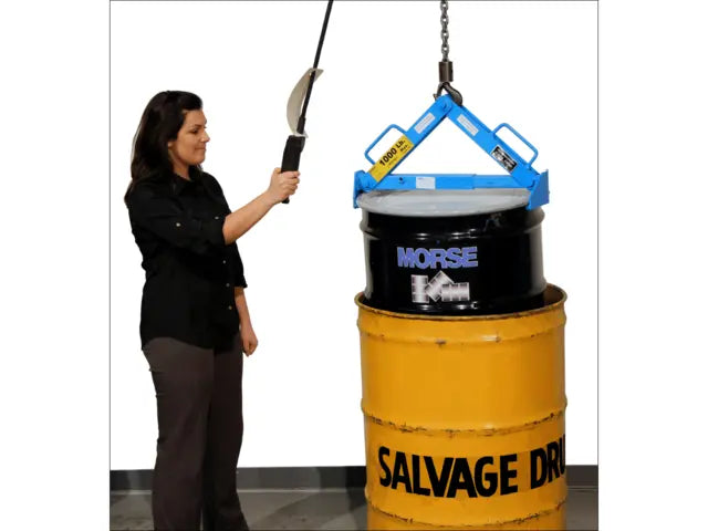 Morse 92 Below-Hook Drum Lifter 1,000 lbs Capacity for 18-26" Rimmed Drums New