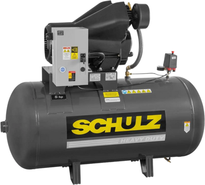 Schulz Audaz MCSV Air Compressor 5 HP 80 gal. 2-Stage 230V 1-Phase Horizontal 932.9372-0 New