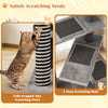 Cat tree featuring fully-wrapped jute scratching posts and sisal mats, perfect for climbing and scratching needs.