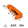 96" Box Blade Scraper with 8 Shanks 3 Point Hitch Tractor Attachment,  BB96