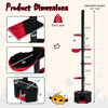Gothic cat tree with adjustable height, five tiers, and cozy condo, perfect for playful cats in small spaces.