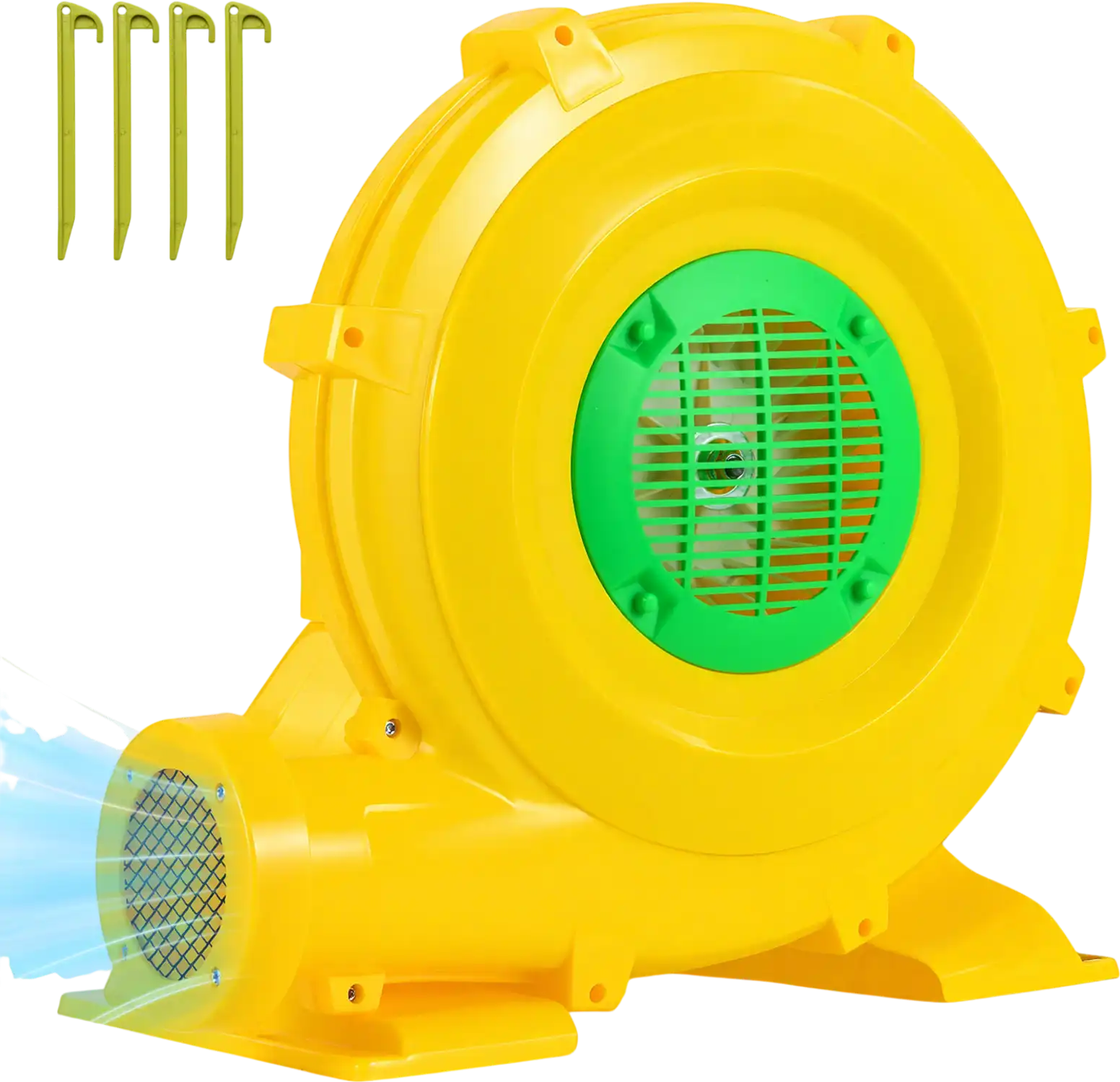 Costway 980W 1.31 HP Bounce House Blower Portable Air Pump Fan w/ Handle Ground Stakes 14931255 New