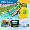 Portable 980W bounce house blower with handle, designed for quick inflation of inflatables and holiday decorations.