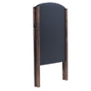 40-inch wood A-frame sidewalk chalkboard sign with a double-sided design for versatile advertising and announcements.