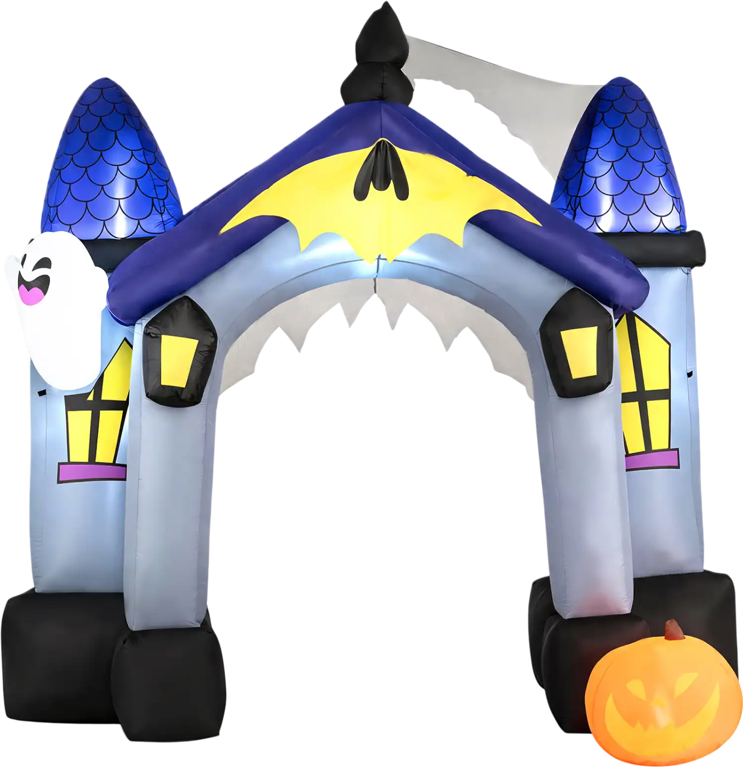 Costway 9' Halloween Inflatable Castle Archway w/ LED Lights 96629125 New