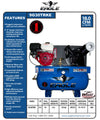 Eagle Truck Mount Air Compressor 175 PSI 30 Gal. 18 CFM 9 HP Honda GX270 Electric Start 9G30TRKE New