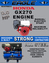 Eagle Truck Mount Air Compressor 150 PSI 30 Gal. 18.5 CFM 9 HP Honda GX270 Electric Start 9G30TRKE-H New