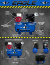 Eagle Truck Mount Air Compressor 175 PSI 30 Gal. 18 CFM 9 HP Honda GX270 Electric Start 9G30TRKE New