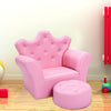 Pink Kids Sofa Armrest Couch with Ottoman-Pink - Gallery View 1 of 10