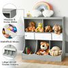 Gray freestanding storage organizer with thickened board construction, featuring three non-woven drawers and ample.