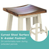 Costway Bar Table with 2 Saddle Bar Stools 3 Piece Set New