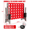 Jumbo 4 to Score game set with red frame, includes 42 rings, perfect for outdoor parties and improving motor skills.