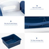 Kids toy storage organizer with blue HDPE bins, non-slip design, and tilted open storage for easy access in playrooms.