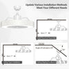 Ceiling fan with LED light and remote control, featuring a stylish starry lampshade and adjustable wind speeds for home.