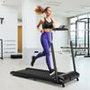 Compact folding treadmill with touch screen, featuring a 3.0HP motor, ideal for home workouts and easy storage.