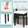Padded stool with solid wood legs and soft cushion, designed for comfort in front of the vanity table set.