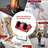 Therapeutic Shiatsu foot massager in red with high intensity rollers, designed for comfort and convenience after long.
