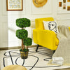 Artificial 36-inch boxwood topiary tree with three trunks and square foliage, perfect for indoor or outdoor decoration.