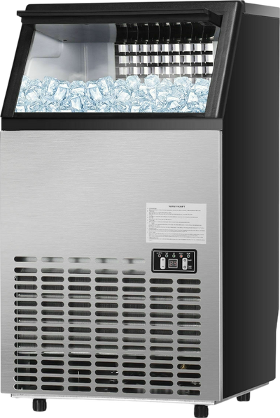 Costway Commercial Ice Maker Stainless Steel 110 lbs/Day 33 lbs Storage Capacity New
