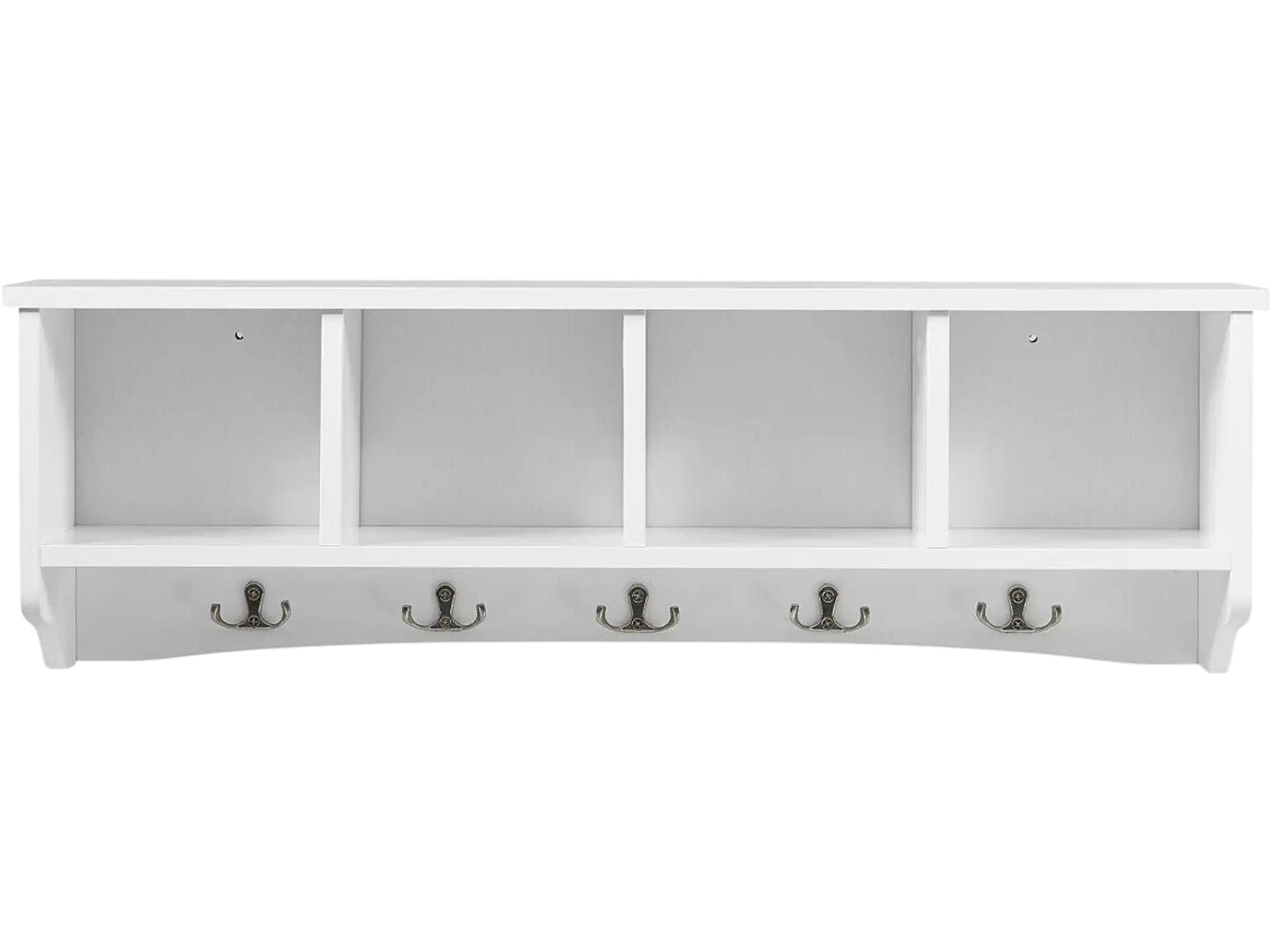 Costway Wall Mounted Entryway Coat Rack Shelf Storage Cabinet 96401732 New