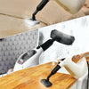 Multipurpose 1400W steam cleaner with accessories, shown in use on various surfaces for efficient, chemical-free.