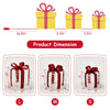 Three lighted gift box decorations in various sizes, featuring 60 LED lights for festive indoor and outdoor use.
