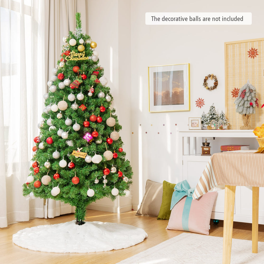 6-foot pre-lit fiber optic artificial Christmas tree showcasing a simple style, ready for your favorite ornaments.