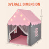 Kids playhouse tent in pink with star lights, mesh windows, and a comfortable mat for indoor fun and playtime.