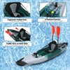 Costway Sit-on-Top Fishing Kayak with Rod Holders and Paddle New