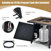 28-inch propane gas fire pit table with stainless steel burner, suitable for 20 lbs propane tank, ideal for outdoor.
