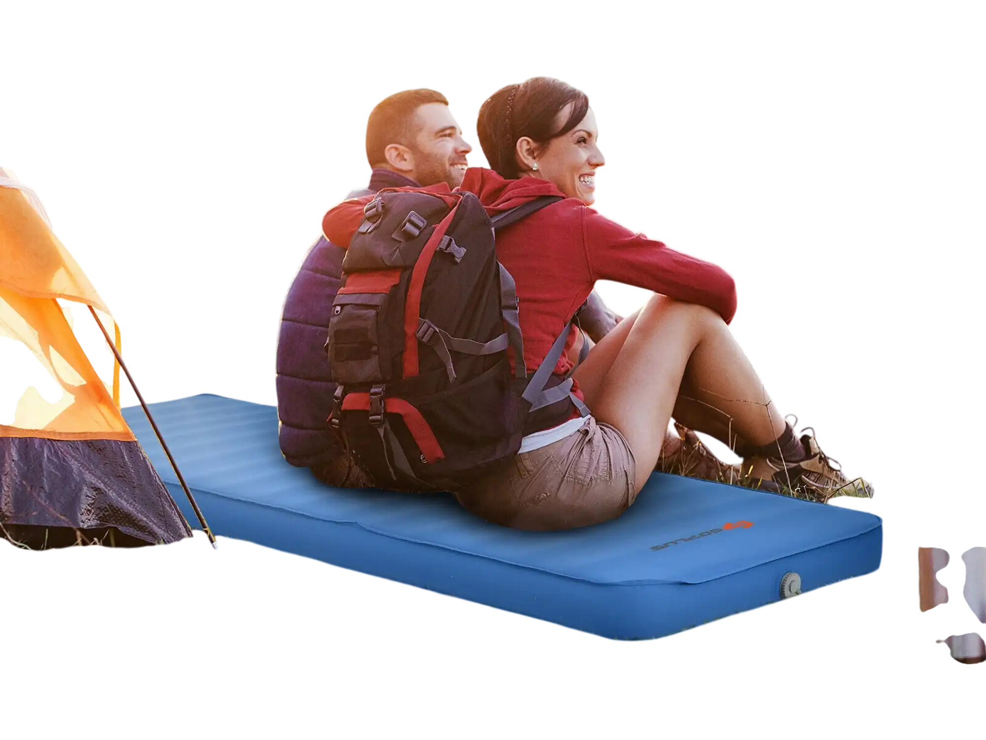 Costway Self Inflating Folding Camping Sleeping Mattress Blue 87023691 New