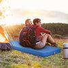 Self Inflating Folding Camping Sleeping Mattress with Carrying Bag-Blue - Gallery View 1 of 11