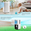 Dehumidifier with child lock and washable filter, ideal for 1750 sq. ft. rooms, ensuring better air quality.
