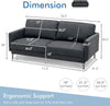 Costway Modern Loveseat with High-Density Backrest Cushions New