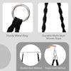 Sturdy metal rings and durable multi-layer woven ropes for the cushioned hammock swing chair with hanging kit.