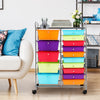 15-Drawer Utility Rolling Organizer Cart with Multi-Use Storage-Multicolor - Gallery View 1 of 10