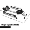 Adjustable double hydraulic resistance rowing machine with LCD monitor, sturdy steel frame, and 265 lbs weight capacity.