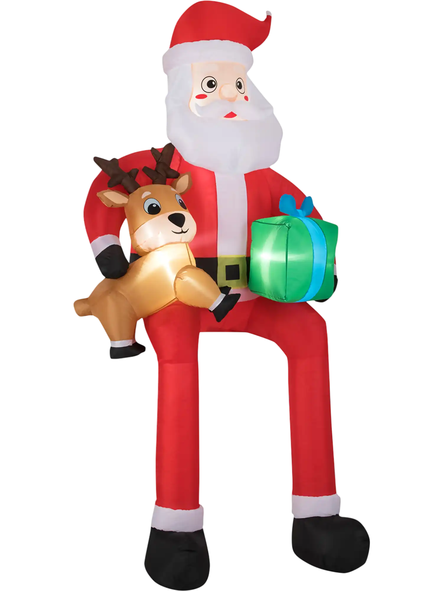 Costway 9.5' Christmas Inflatable Sitting Santa w/ LED Lights 11896614 New