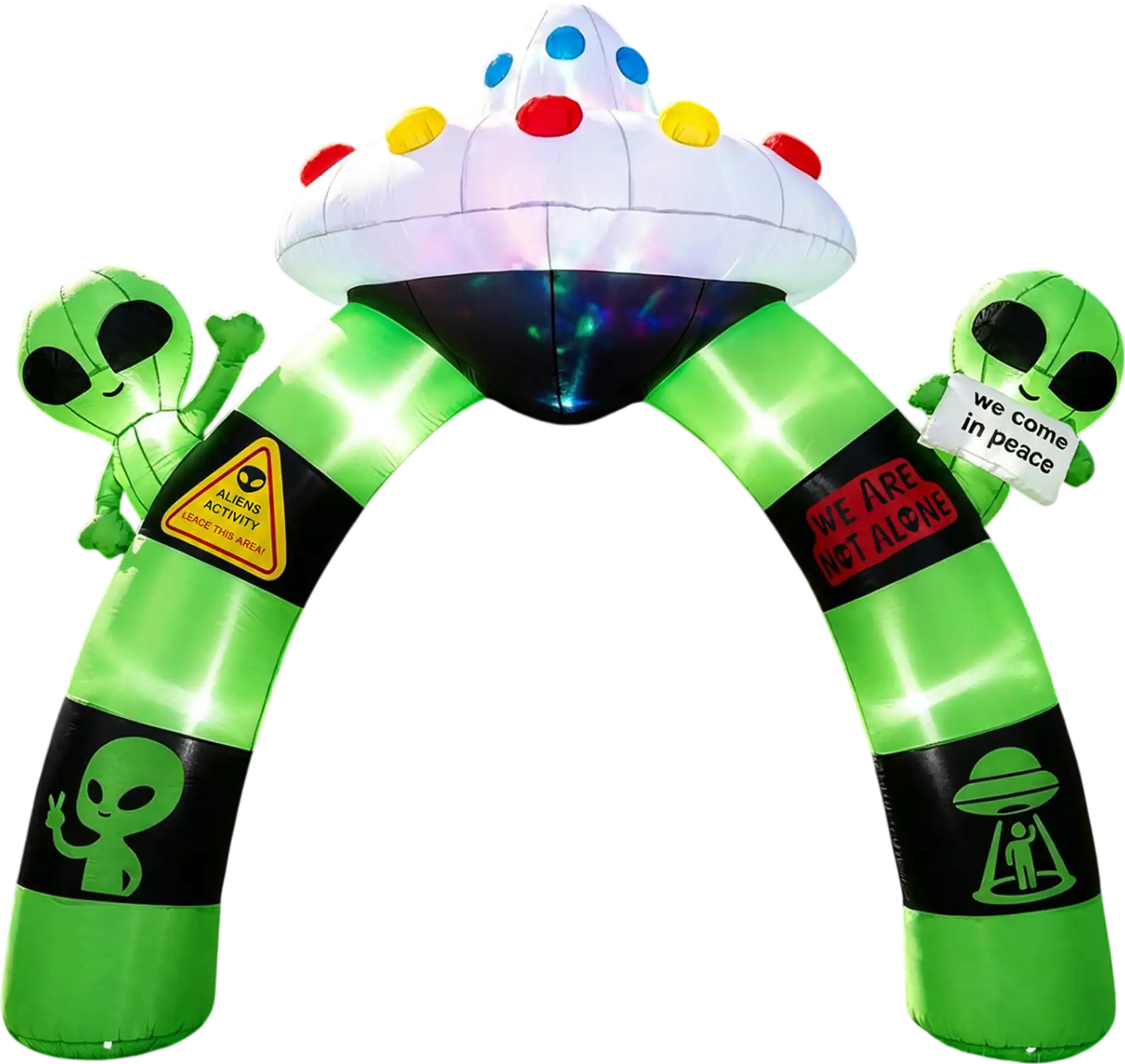 Costway 9.8' Alien Halloween Inflatable Archway with Lights 78383330 New