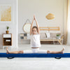 9 FT Folding Gymnastics Balance Beam with Anti-slip Base and Pine Wood Frame-Blue - Gallery View 1 of 10