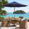 9 FT Patio Umbrella Outdoor Table Market Umbrella with 8 Sturdy Bamboo Ribs-Navy - Gallery View 1 of 11