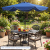 9 FT Patio Umbrella with Crank Handle and Push Button Tilt-Navy - Gallery View 1 of 10