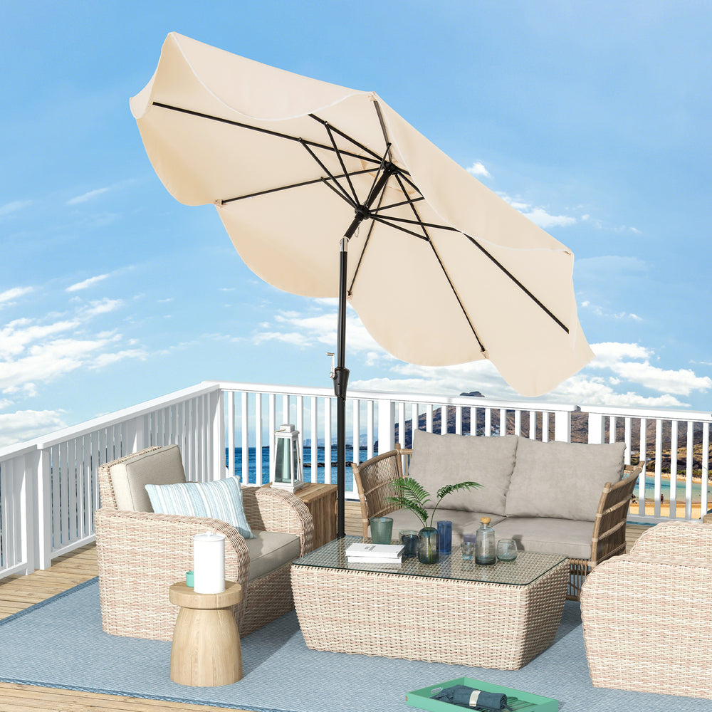 9' patio umbrella that cranks and tilts Backyard Expressions 9 ft with P ush Button Tilt,Apple Green This sturdy Westin Outdoor 9' Patio Umbrella