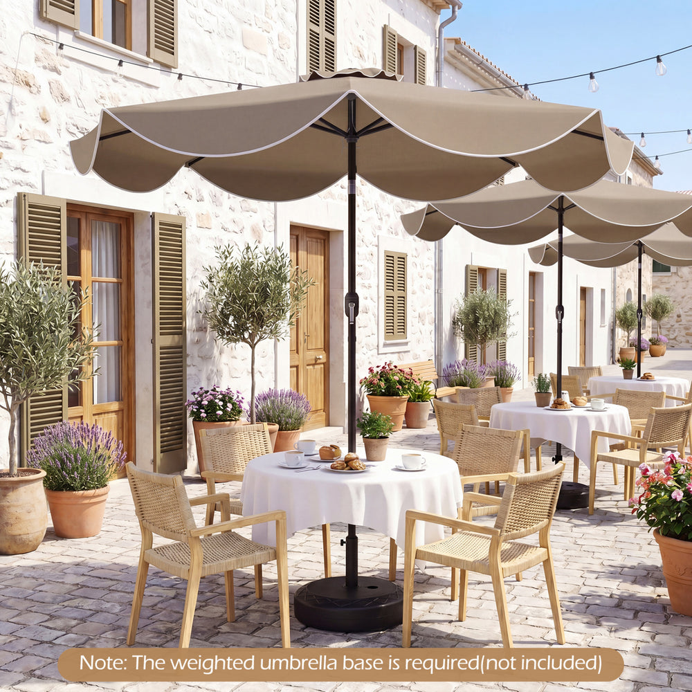 9 foot patio umbrella with solar lights Backyard Expressions 9ft 32 LED Protect your family from the harsh rays of the sun 9 Foot Solar Powered Patio