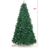 9-foot hinged premium artificial Christmas tree with 3594 branch tips, PVC material, and solid metal stand for festive.