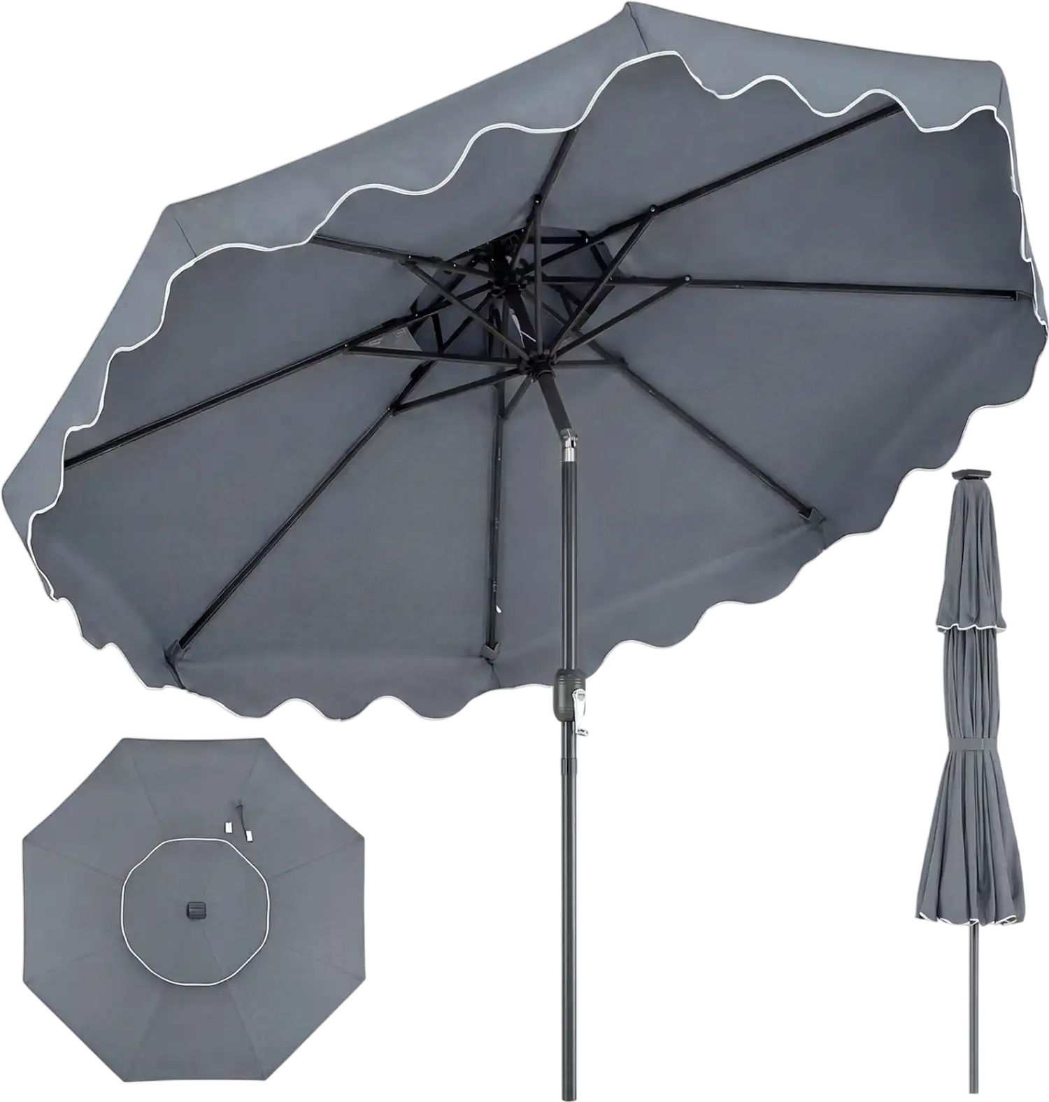 Costway 9' Patio Umbrella Push Button Tilt Crank 11647796 New